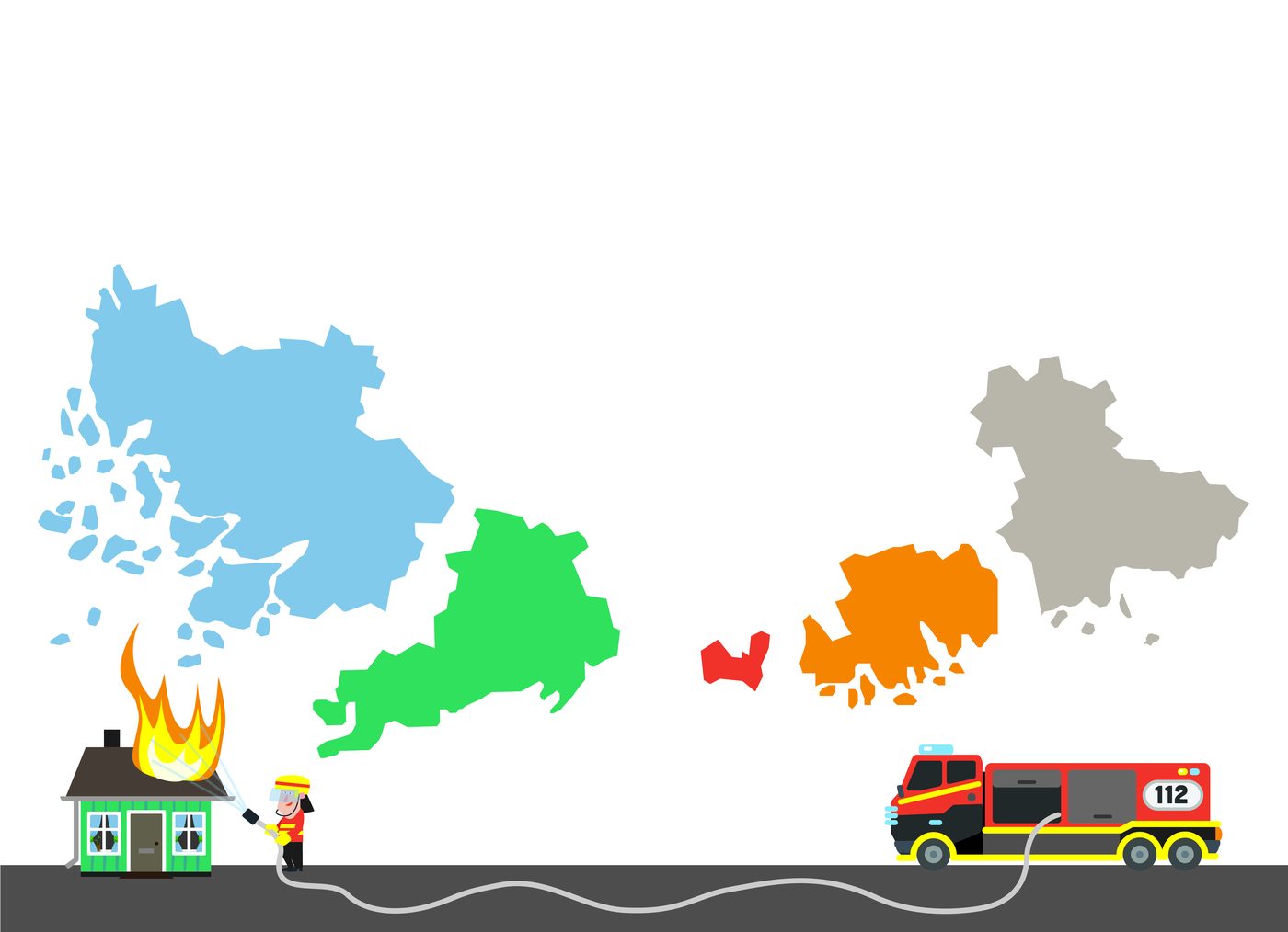 Illustrerad karta över välfärdsområdesvalet